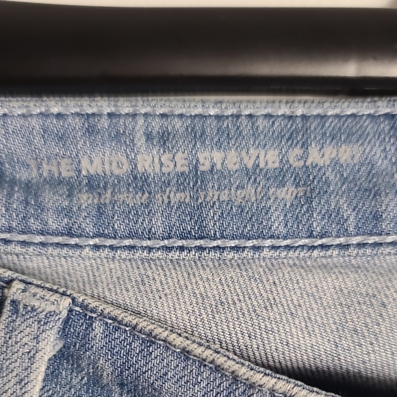 ADRIANO GOLDSCHMIED The Mid Rise Stevie Capri Slim Straight Soft Denim Size 31 - Picture 5 of 14